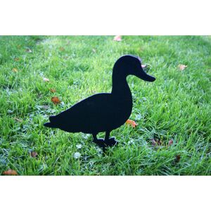 Duck Facing - Hand Made By Traditional Forge Powder Coated Steel Garden Ornament - Steel - W17.8 x H30.5 cm - Black Duck Facing - Hand Made By Traditional Forge Powder Coated Steel Garden Ornament - Steel - W17.8 x H30.5 cm - Black