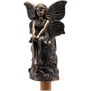 Fairy Sitting On Tree Stump Stake or Cane Topper - L4.5 x W5 x H8.5 cm Fairy Sitting On Tree Stump Stake or Cane Topper - L4.5 x W5 x H8.5 cm