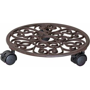 SOLEIL Flower Pot Rolling Stand ø 29 x 6.5 cm i Rolling Plant Stand for indoors and outdoors i Cast iron pot castor, Nickel i 2 Brakes i Load capacity 50 kg SOLEIL Flower Pot Rolling Stand ø 29 x 6.5 cm i Rolling Plant Stand for indoors and outdoors i Cast iron pot castor, Nickel i 2 Brakes i Load capacity 50 kg