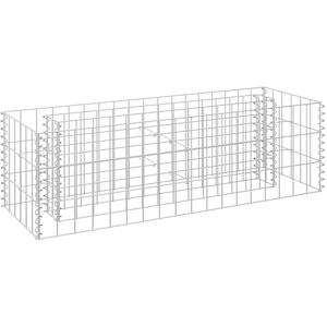 vidaXL Galvanized Steel Gabion Raised Bed - Garden Bed 90x30x30 cm vidaXL Galvanized Steel Gabion Raised Bed - Garden Bed 90x30x30 cm