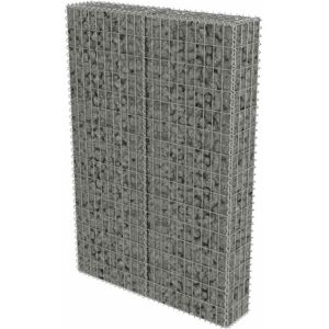 vidaXL Galvanised Steel Gabion Wall 100x20x150cm - Stone Basket vidaXL Galvanised Steel Gabion Wall 100x20x150cm - Stone Basket