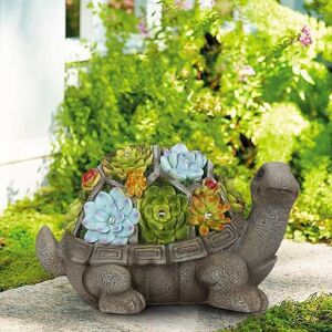 HÉLOISE Garden Decoration Animal Statue, Garden Sculptures, Resin Garden Ornaments, Outdoor Resin Statue, Solar Powered Resin Turtle Ornaments for Garden HÉLOISE Garden Decoration Animal Statue, Garden Sculptures, Resin Garden Ornaments, Outdoor Resin Statue, Solar Powered Resin Turtle Ornaments for Garden