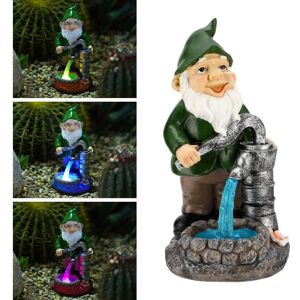 HÉLOISE Garden Gnomes Ornaments with Light Solar Powered, Outdoor Gnome Ornaments with Colorful Water Pump Figurine Waterproof Resin Garden Ornaments Garden HÉLOISE Garden Gnomes Ornaments with Light Solar Powered, Outdoor Gnome Ornaments with Colorful Water Pump Figurine Waterproof Resin Garden Ornaments Garden