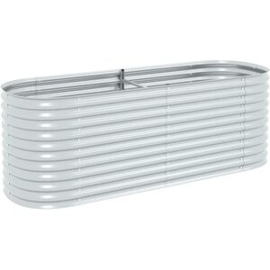 vidaXL Garden Raised Bed - 240x80x81cm Galvanised Steel Silver vidaXL Garden Raised Bed - 240x80x81cm Galvanised Steel Silver
