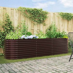 Garden Raised Bed Brown 320 x 80 x 81 cm Steel Vidaxl Garden Raised Bed Brown 320 x 80 x 81 cm Steel Vidaxl