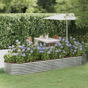 vidaXL Garden Planter 322x100x36cm - Silver - Raised Garden Bed vidaXL Garden Planter 322x100x36cm - Silver - Raised Garden Bed