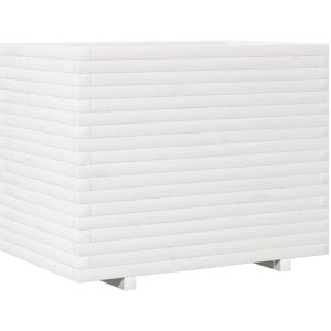 vidaXL Garden Planter White 90x60x72 cm Solid Wood Pine - Garden Planter vidaXL Garden Planter White 90x60x72 cm Solid Wood Pine - Garden Planter