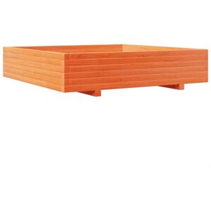 vidaXL Garden Planter Wax Brown 110x110x26.5 cm Solid Wood Pine - Garden Planter vidaXL Garden Planter Wax Brown 110x110x26.5 cm Solid Wood Pine - Garden Planter