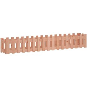 vidaXL Brown 200x30x30 cm Raised Bed Picket Fence Garden Outdoor Wood vidaXL Brown 200x30x30 cm Raised Bed Picket Fence Garden Outdoor Wood