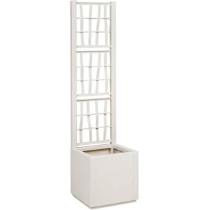 vidaXL Garden Planter - White - Square 36x36x140 cm vidaXL Garden Planter - White - Square 36x36x140 cm