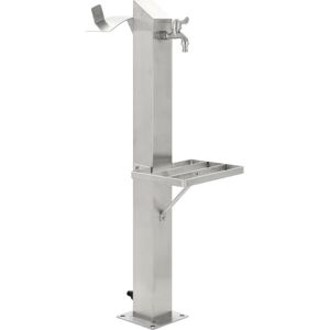 vidaXL Garden Water Column Stainless Steel Square 95 cm - Garden Water Column vidaXL Garden Water Column Stainless Steel Square 95 cm - Garden Water Column