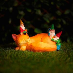 MARCO PAUL Gnomes Garden Ornaments Outdoor Resin Solar Powered Fox Outdoor Decoration Lighting for Home Patio Decking Pondside Flower Bed Standing Weatherproof MARCO PAUL Gnomes Garden Ornaments Outdoor Resin Solar Powered Fox Outdoor Decoration Lighting for Home Patio Decking Pondside Flower Bed Standing Weatherproof