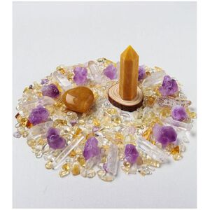 Heart-shaped natural crystal stone column yellow Heart-shaped natural crystal stone column yellow