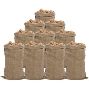 Jute Sacks 10 pcs 65x135 cm 100% Jute 340 gsm Vidaxl Jute Sacks 10 pcs 65x135 cm 100% Jute 340 gsm Vidaxl