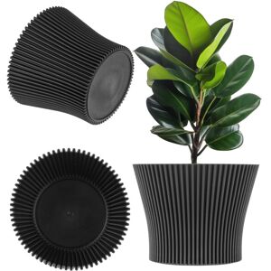 KADAX Flower Pot 19cm Plant Cover Flower Stand Plastic Black KADAX Flower Pot 19cm Plant Cover Flower Stand Plastic Black