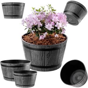 KADAX flower pot set, made of plastic, round, 30 cm + 40 cm, dark grey KADAX flower pot set, made of plastic, round, 30 cm + 40 cm, dark grey