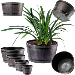 KADAX Madeira flower pot set 23 cm + 30 cm + 40 cm + 50 cm dark brown KADAX Madeira flower pot set 23 cm + 30 cm + 40 cm + 50 cm dark brown