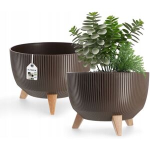 KADAX plastic flower pot with three insert supports, 29 cm, brown KADAX plastic flower pot with three insert supports, 29 cm, brown