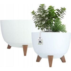 KADAX plastic flower pot with three insert supports, 29+40 cm, white KADAX plastic flower pot with three insert supports, 29+40 cm, white