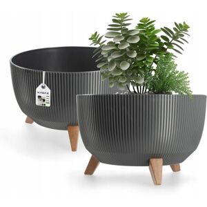 KADAX plastic flower pot with three insert supports, 40 cm, anthracite KADAX plastic flower pot with three insert supports, 40 cm, anthracite
