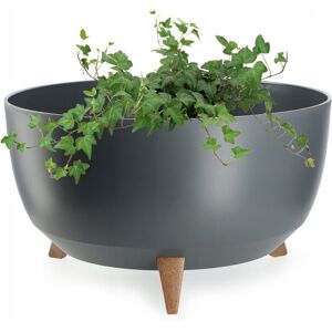 KADAX plastic flower pot with three insert supports, 47 cm, anthracite KADAX plastic flower pot with three insert supports, 47 cm, anthracite