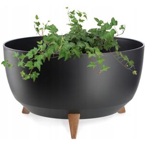 KADAX Smooth plastic flower pot with three insert supports, 47 cm, black KADAX Smooth plastic flower pot with three insert supports, 47 cm, black