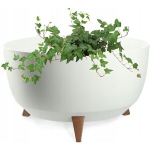 KADAX Smooth plastic flower pot with three insert supports, 47 cm, white KADAX Smooth plastic flower pot with three insert supports, 47 cm, white