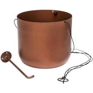 Kew Hanging Planter Large with Hook - Metal - L17 x W17 x H15.5 cm - Matt Copper Kew Hanging Planter Large with Hook - Metal - L17 x W17 x H15.5 cm - Matt Copper