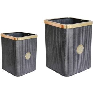 Kew Outdoor Antique Lead Richmond Planter (Set of 2) - Metal - Grey Kew Outdoor Antique Lead Richmond Planter (Set of 2) - Metal - Grey