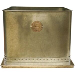 Kew Regency Outdoor Planter - Metal - L38 x W38 x H36 cm - Brass Kew Regency Outdoor Planter - Metal - L38 x W38 x H36 cm - Brass