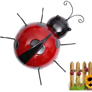 HÉLOISE Ladybug Garden Decor Cute Ladybugs Metal Wall Decor Ornament Rustic Farmhouse Statues for Indoor Outdoor Yard Fence Decorations HÉLOISE Ladybug Garden Decor Cute Ladybugs Metal Wall Decor Ornament Rustic Farmhouse Statues for Indoor Outdoor Yard Fence Decorations