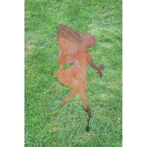 Large Fairy on Stake - Garden Ornament - Solid Steel - L28 x W21.6 x H40.6 cm - Bare Metal/Ready to Rust Large Fairy on Stake - Garden Ornament - Solid Steel - L28 x W21.6 x H40.6 cm - Bare Metal/Ready to Rust
