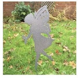 Large Fairy Silver - Hand Made By Traditional Forge, Steel Garden Ornament - Steel - L28 x W28 x H28 cm - Silver Large Fairy Silver - Hand Made By Traditional Forge, Steel Garden Ornament - Steel - L28 x W28 x H28 cm - Silver