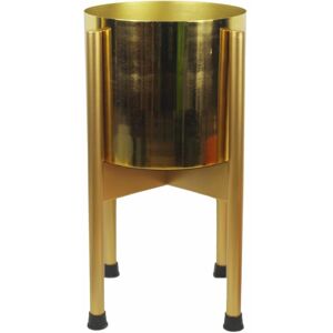 Leaf Medium Gold Stand with Gold Metal Planter 38.5cm x 18cm Leaf Medium Gold Stand with Gold Metal Planter 38.5cm x 18cm