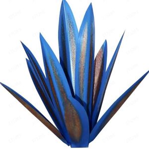 Cyslmuk - Metal Agave Plant, for Garden Decoration, Red, Rustic Tequila Sculpture, Suitable for Indoor, Lawn Ornaments(65cm,Dark Blue) Cyslmuk - Metal Agave Plant, for Garden Decoration, Red, Rustic Tequila Sculpture, Suitable for Indoor, Lawn Ornaments(65cm,Dark Blue)