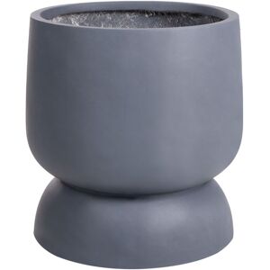 Beliani - Round Concrete Effect MgO Plant Pot 42x42x46cm Beliani - Round Concrete Effect MgO Plant Pot 42x42x46cm