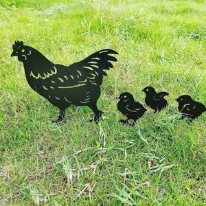 Alwaysh - Outdoor Metal Garden Decor, Chicken Yard Art Garden Metal Statues Decorative Garden Decoration Lawn Path Sidewalk Garden Alwaysh - Outdoor Metal Garden Decor, Chicken Yard Art Garden Metal Statues Decorative Garden Decoration Lawn Path Sidewalk Garden