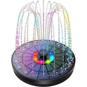 YMYNY Outdoor Solar led Fountain, 3W Floating Pond Pump with Battery, Colorful led Lights and 7 Nozzles for Outdoor Garden mumu YMYNY Outdoor Solar led Fountain, 3W Floating Pond Pump with Battery, Colorful led Lights and 7 Nozzles for Outdoor Garden mumu