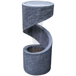 Ivyline - Outdoor Spiral Water Feature - Polyresin - L35 x W35 x H82 cm - Cement Ivyline - Outdoor Spiral Water Feature - Polyresin - L35 x W35 x H82 cm - Cement