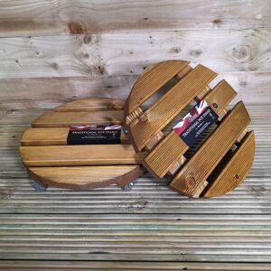 Samuel Alexander - Pack of 2 Tom Chambers Handcrafted Heavy Duty Round Traditional Wood Garden Patio Plant Flower Pot Stand Caddy Trolley Dolly on Samuel Alexander - Pack of 2 Tom Chambers Handcrafted Heavy Duty Round Traditional Wood Garden Patio Plant Flower Pot Stand Caddy Trolley Dolly on
