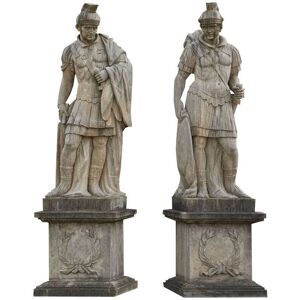 Biscottini - Pair of centurions in Stone with Base L80xPR60xH280 cm Biscottini - Pair of centurions in Stone with Base L80xPR60xH280 cm