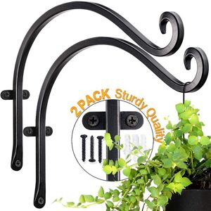 CSPARKV Pieces Plant Wall Bracket, Plant Hook, Wall Hanging Plant Hook, with 6 Screws, for Garden Lawn Light Flower Pot Bird Feeder Lantern Wind Chime (Black) CSPARKV Pieces Plant Wall Bracket, Plant Hook, Wall Hanging Plant Hook, with 6 Screws, for Garden Lawn Light Flower Pot Bird Feeder Lantern Wind Chime (Black)