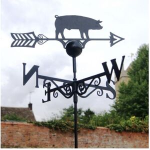 Pig Weathervane - Solid Steel - W61 x H88 cm - Black Pig Weathervane - Solid Steel - W61 x H88 cm - Black