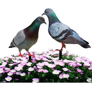 HÉLOISE Pigeon Statue, 2D Realistic Dove Figurine - Artificial Imitation Fake Dove Garden Home Miniature Ornament Decoration HÉLOISE Pigeon Statue, 2D Realistic Dove Figurine - Artificial Imitation Fake Dove Garden Home Miniature Ornament Decoration