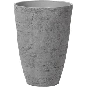 Beliani - Flower Planter Tall Stone Garden Plant Pot Indoor Outdoor Grey 43x60 cm Camia Beliani - Flower Planter Tall Stone Garden Plant Pot Indoor Outdoor Grey 43x60 cm Camia