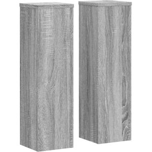 Vidaxl - Plant Stand 2pcs Grey Sonoma 17x17x60 cm Engineered Wood Vidaxl - Plant Stand 2pcs Grey Sonoma 17x17x60 cm Engineered Wood