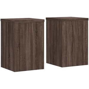 Plant Stands 2 pcs Brown Oak 25x25x35 cm Engineered Wood vidaXL Plant Stands 2 pcs Brown Oak 25x25x35 cm Engineered Wood vidaXL