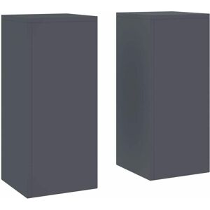 Vidaxl - Plant Stands 2 pcs Anthracite 24 x 24 x 55 cm Steel Vidaxl - Plant Stands 2 pcs Anthracite 24 x 24 x 55 cm Steel