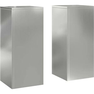 Vidaxl - Plant Stands 2 pcs Silver 24 x 24 x 55 cm Galvanised steel Vidaxl - Plant Stands 2 pcs Silver 24 x 24 x 55 cm Galvanised steel