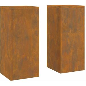 Vidaxl - Plant Stands 2 pcs Rusty 24 x 24 x 55 cm Weathering steel Vidaxl - Plant Stands 2 pcs Rusty 24 x 24 x 55 cm Weathering steel